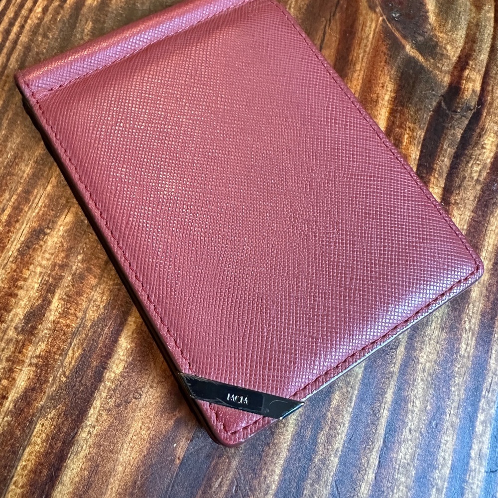 MCM Burgundy Wallet with Moneyclip